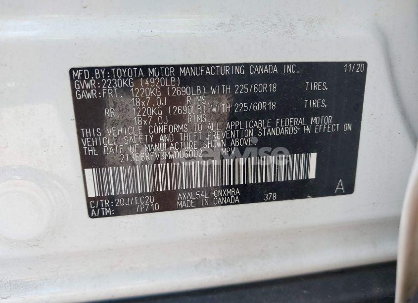 Photo 9 of 2021 Toyota Rav4 HYBRID XSE (VIN 2T3E6RFV3MW006002)