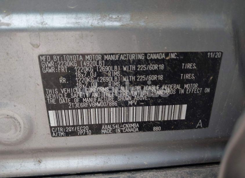 Photo 9 of 2021 Toyota Rav4 HYBRID XSE (VIN 2T3E6RFV6MW007886)