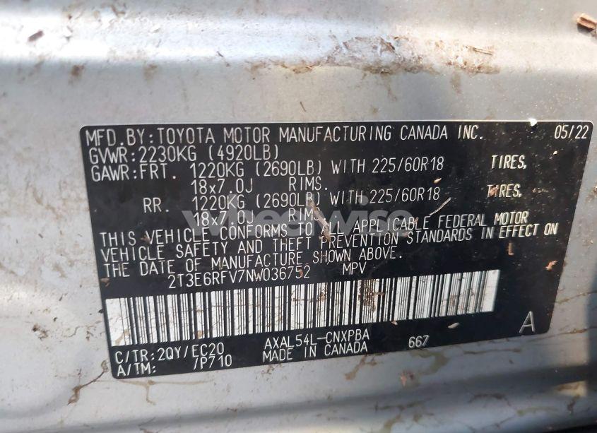 Photo 9 of 2022 Toyota Rav4 HYBRID XSE (VIN 2T3E6RFV7NW036752)