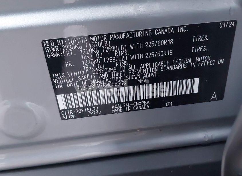 Photo 9 of 2024 Toyota Rav4 HYBRID XSE (VIN 2T3E6RFV7RW056568)