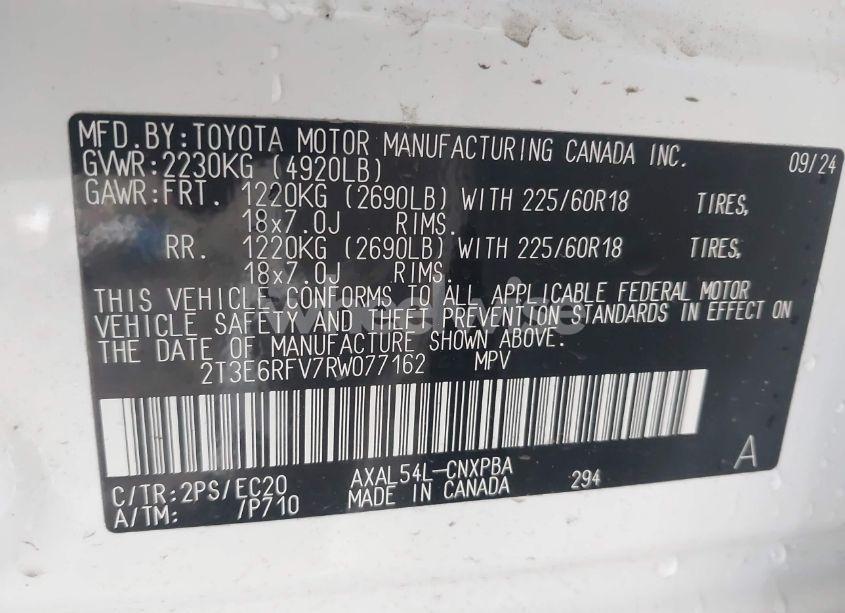 Photo 9 of 2024 Toyota Rav4 HYBRID XSE (VIN 2T3E6RFV7RW077162)