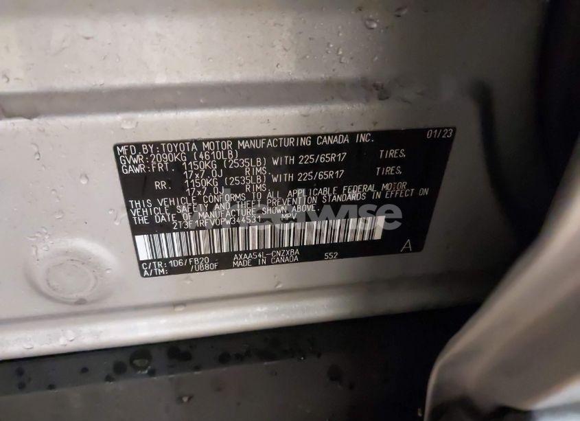 Photo 9 of 2023 Toyota Rav4 LE (VIN 2T3F1RFV0PW344531)