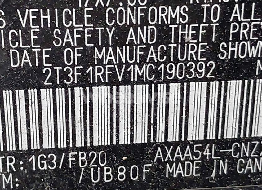 Photo 9 of 2021 Toyota Rav4 LE (VIN 2T3F1RFV1MC190392)