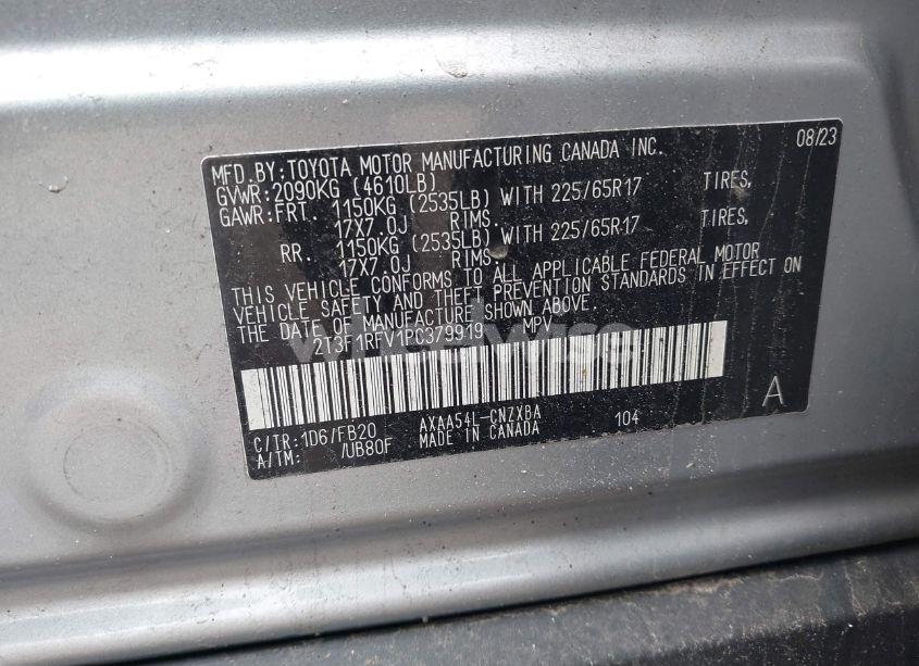 Photo 9 of 2023 Toyota Rav4 LE (VIN 2T3F1RFV1PC379919)