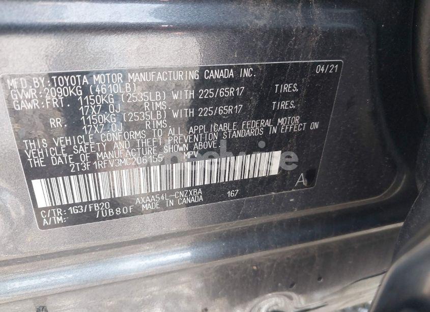 Photo 9 of 2021 Toyota Rav4 LE (VIN 2T3F1RFV3MC206155)