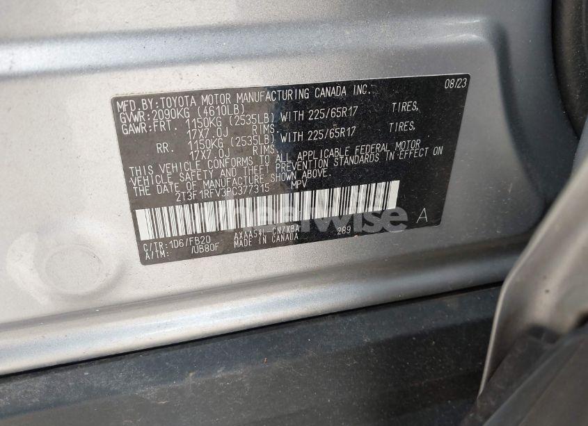 Photo 9 of 2023 Toyota Rav4 LE (VIN 2T3F1RFV3PC377315)
