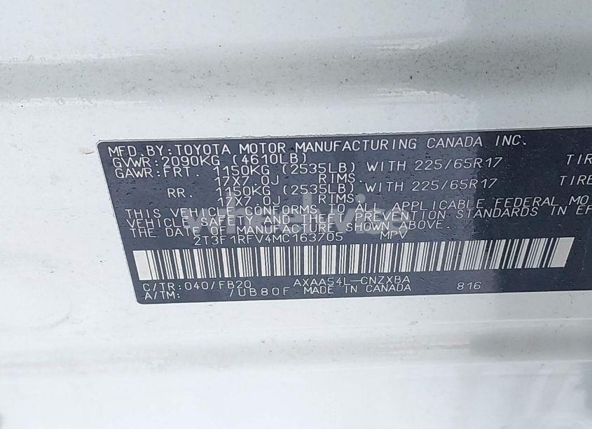 Photo 9 of 2021 Toyota Rav4 LE (VIN 2T3F1RFV4MC163705)