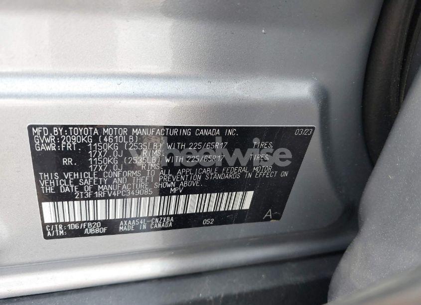 Photo 9 of 2023 Toyota Rav4 LE (VIN 2T3F1RFV4PC349085)