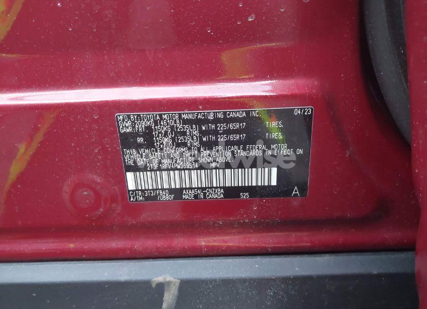 Photo 9 of 2023 Toyota Rav4 LE (VIN 2T3F1RFV4PW369514)