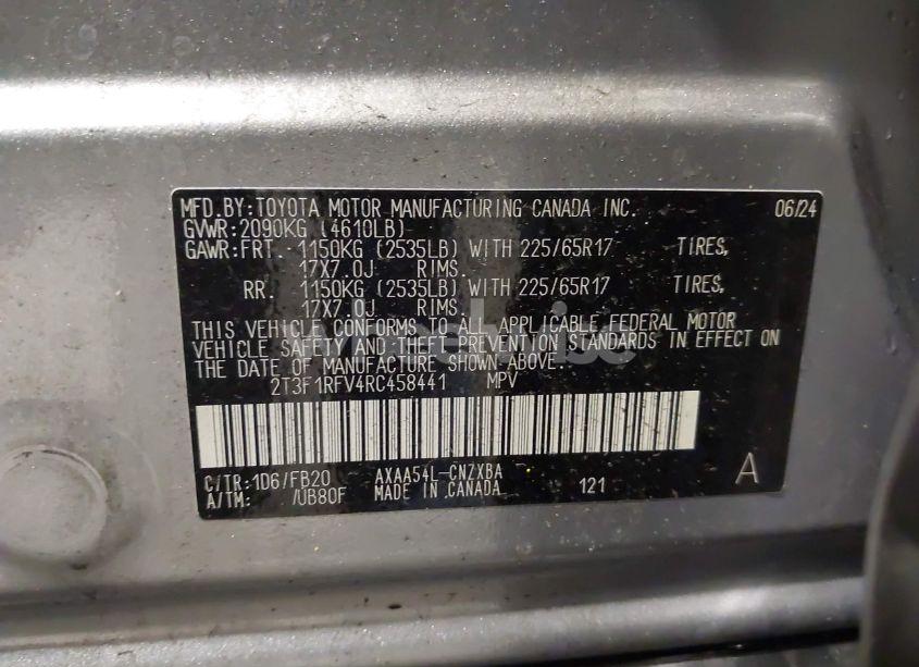 Photo 9 of 2024 Toyota Rav4 LE (VIN 2T3F1RFV4RC458441)