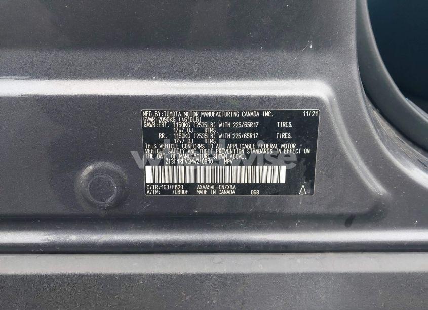 Photo 9 of 2021 Toyota Rav4 LE (VIN 2T3F1RFV5MW240810)