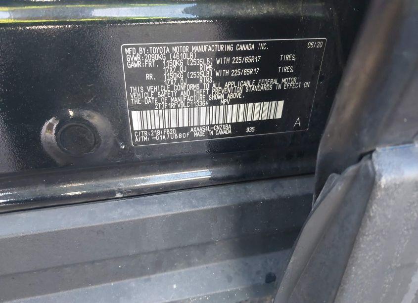 Photo 9 of 2020 Toyota Rav4 LE (VIN 2T3F1RFV9LC113364)