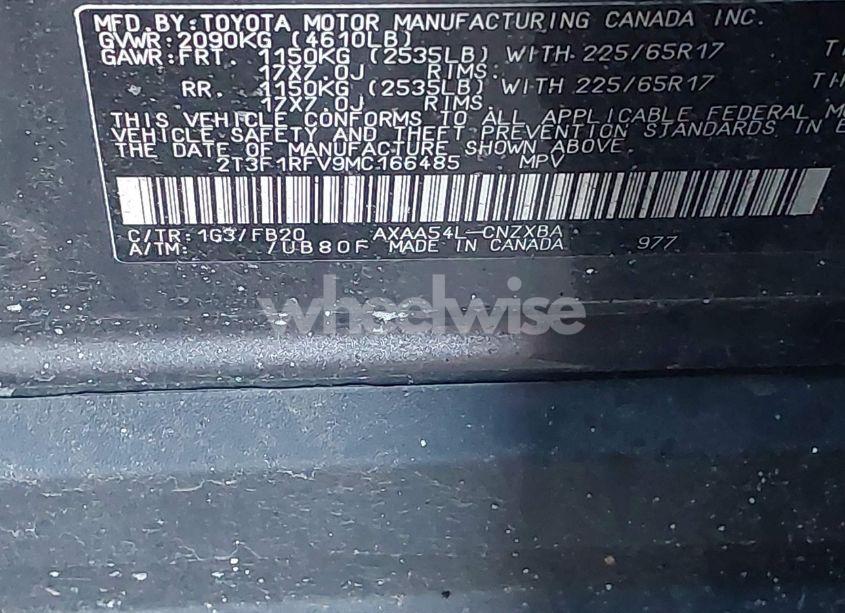 Photo 9 of 2021 Toyota Rav4 LE (VIN 2T3F1RFV9MC166485)