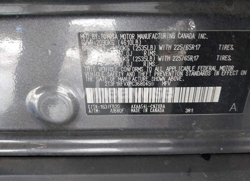 Photo 9 of 2023 Toyota Rav4 LE (VIN 2T3F1RFVXPC368045)