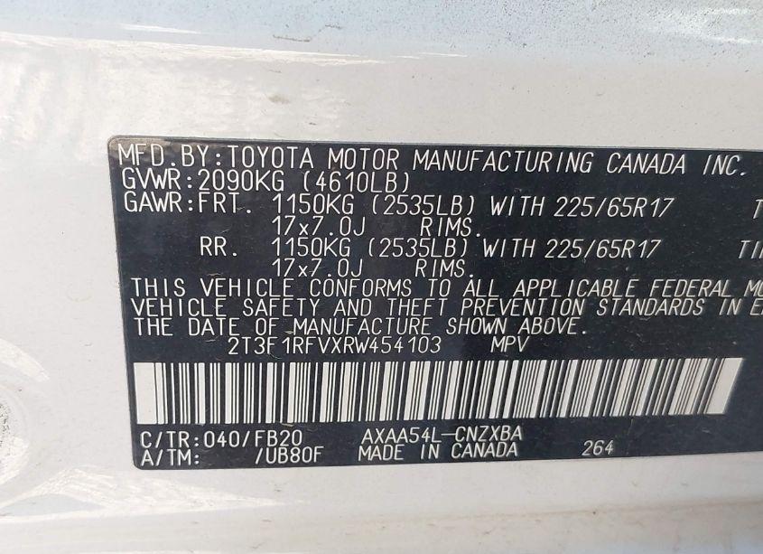 Photo 9 of 2024 Toyota Rav4 LE (VIN 2T3F1RFVXRW454103)