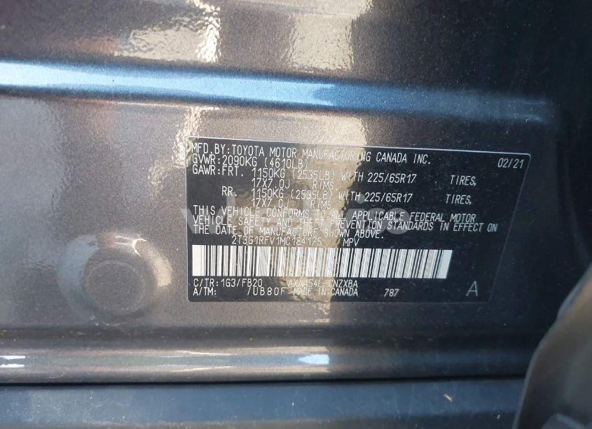 Photo 9 of 2021 Toyota Rav4 LE (VIN 2T3G1RFV1MC184175)