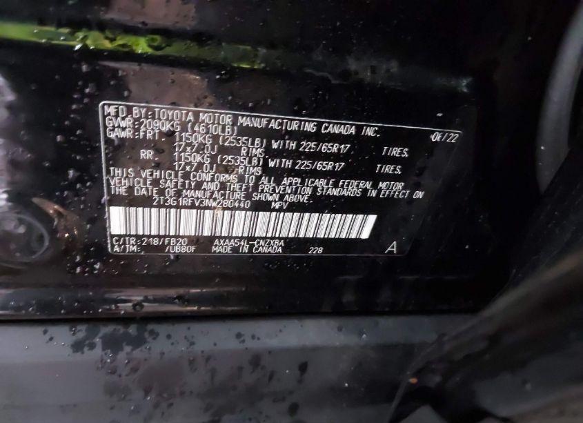 Photo 9 of 2022 Toyota Rav4 LE (VIN 2T3G1RFV3NW280440)