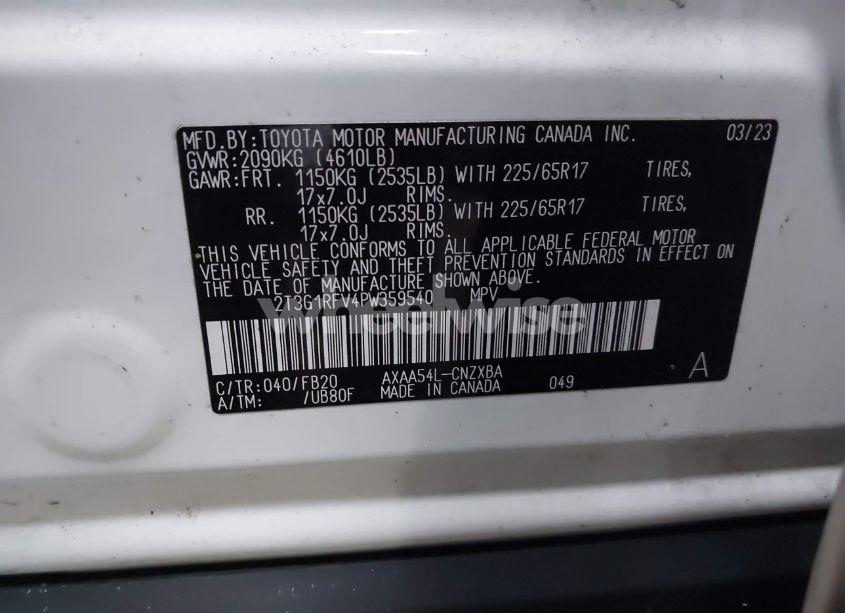Photo 9 of 2023 Toyota Rav4 LE (VIN 2T3G1RFV4PW359540)
