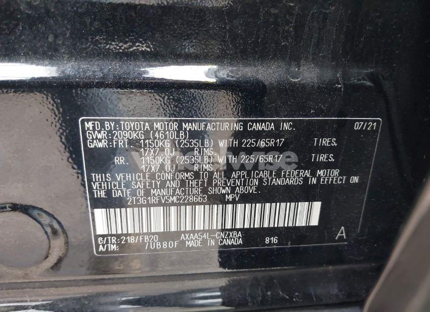 Photo 9 of 2021 Toyota Rav4 LE (VIN 2T3G1RFV5MC228663)