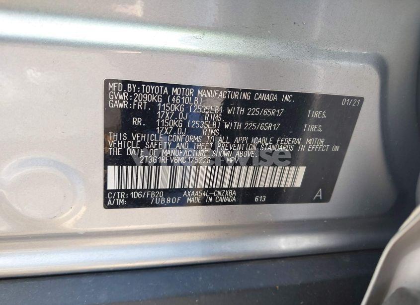 Photo 9 of 2021 Toyota Rav4 LE (VIN 2T3G1RFV6MC175228)