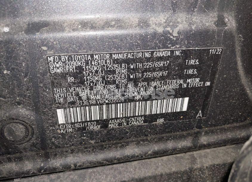 Photo 9 of 2023 Toyota Rav4 LE (VIN 2T3G1RFV6PW332226)