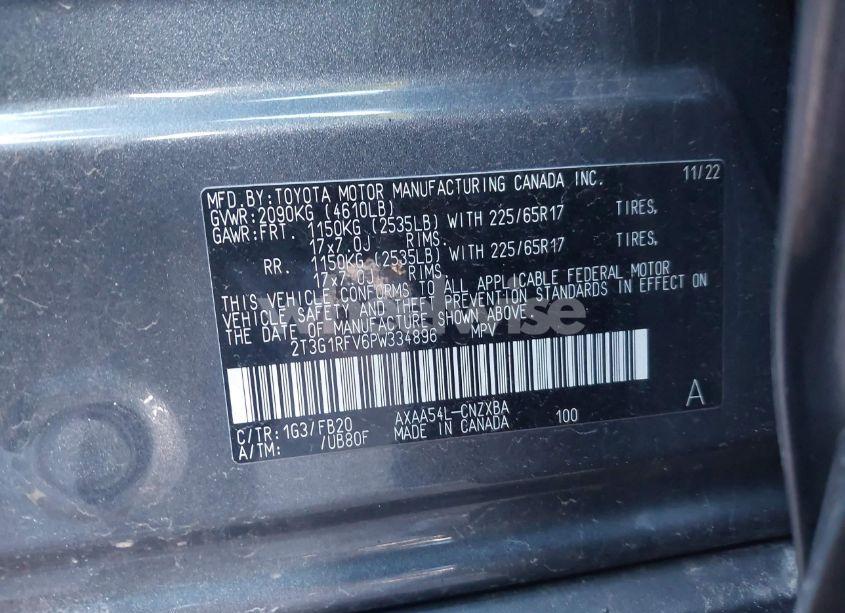 Photo 9 of 2023 Toyota Rav4 LE (VIN 2T3G1RFV6PW334896)