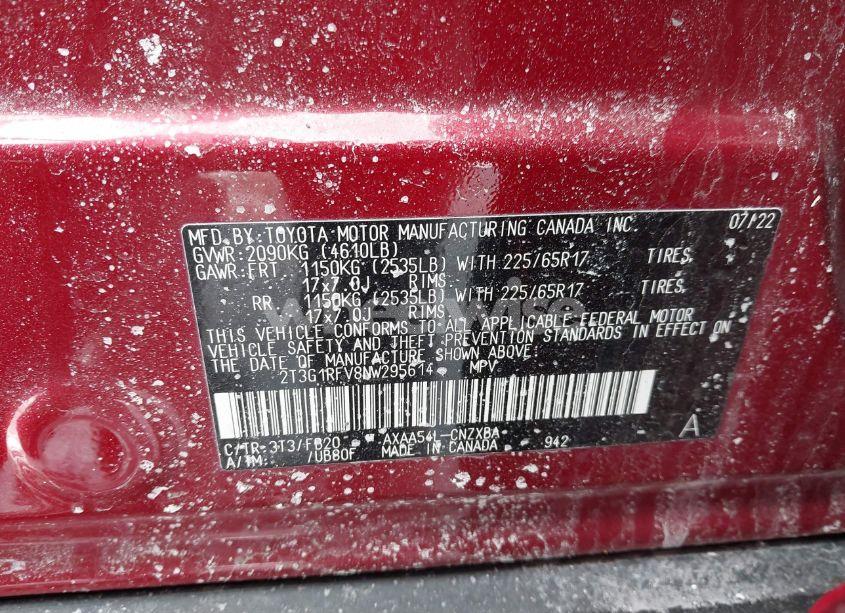 Photo 9 of 2022 Toyota Rav4 LE (VIN 2T3G1RFV8NW295614)