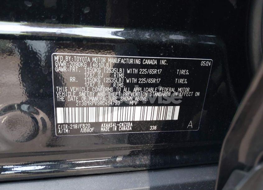 Photo 9 of 2024 Toyota Rav4 LE (VIN 2T3G1RFV9RC454793)