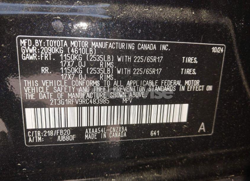 Photo 9 of 2024 Toyota Rav4 LE (VIN 2T3G1RFV9RC483985)