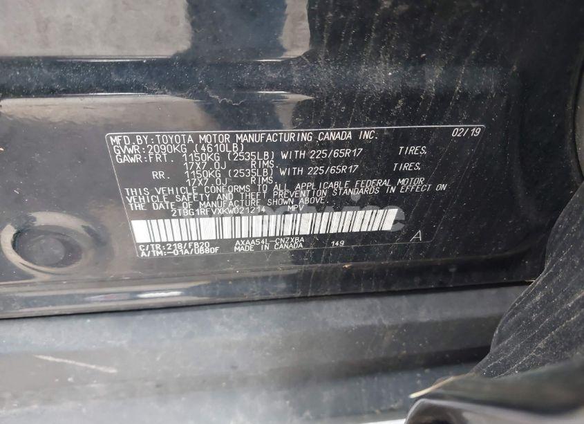 Photo 9 of 2019 Toyota Rav4 LE (VIN 2T3G1RFVXKW021214)