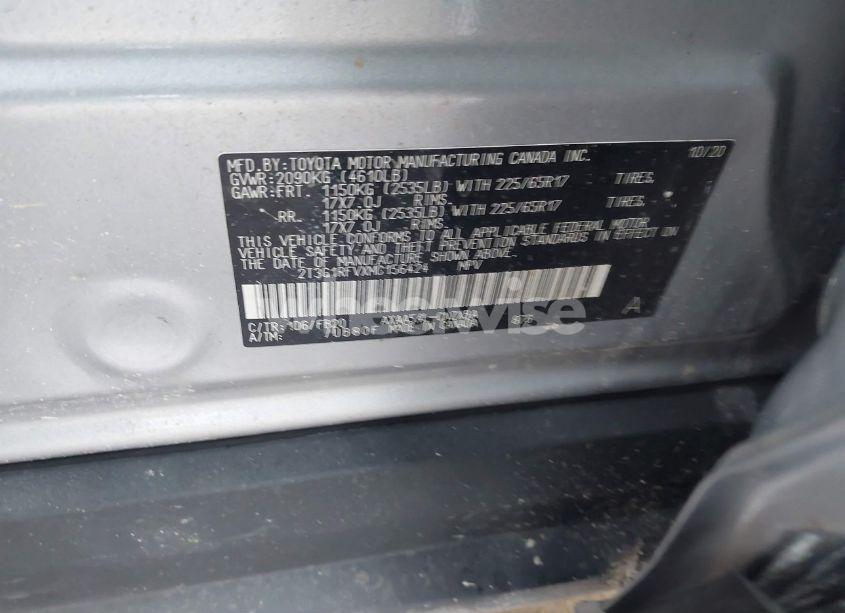 Photo 9 of 2021 Toyota Rav4 LE (VIN 2T3G1RFVXMC156424)