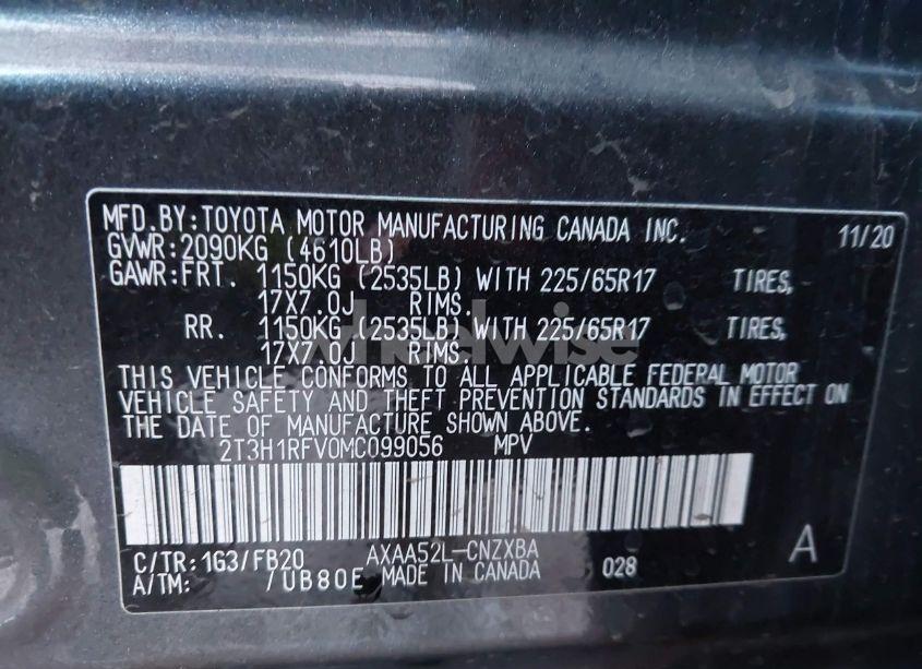 Photo 9 of 2021 Toyota Rav4 LE (VIN 2T3H1RFV0MC099056)