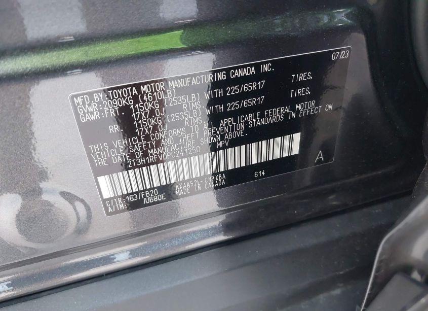 Photo 9 of 2023 Toyota Rav4 LE (VIN 2T3H1RFV0PC241250)