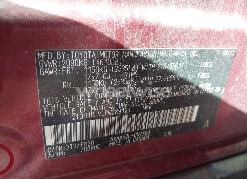 Photo 9 of 2023 Toyota Rav4 LE (VIN 2T3H1RFV0PW289121)