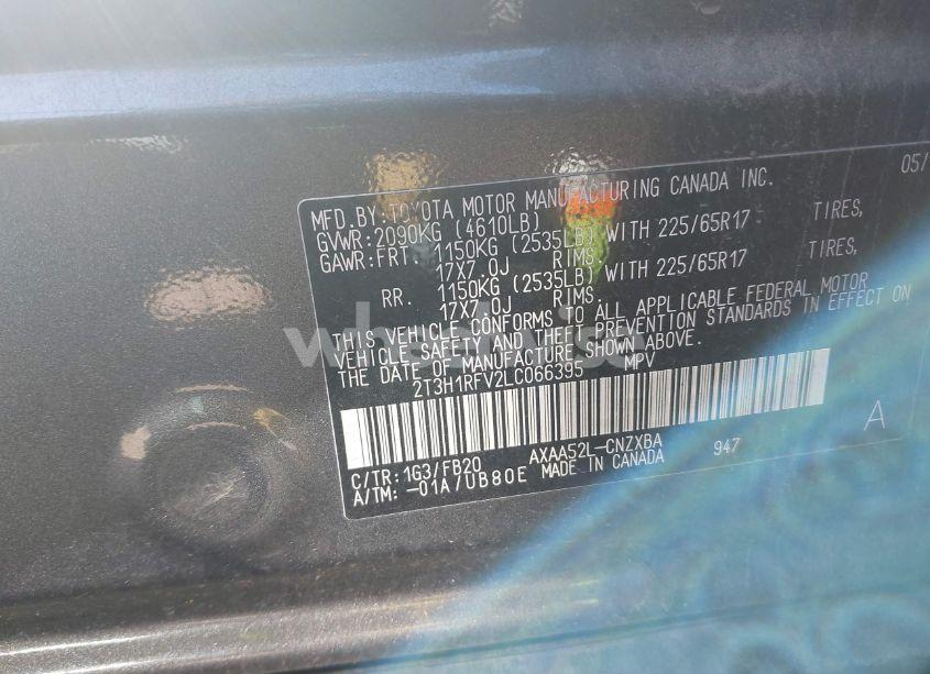 Photo 9 of 2020 Toyota Rav4 LE (VIN 2T3H1RFV2LC066395)