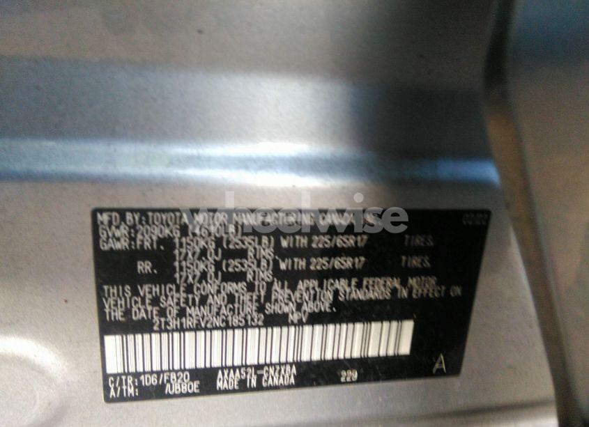 Photo 9 of 2022 Toyota Rav4 LE (VIN 2T3H1RFV2NC185132)