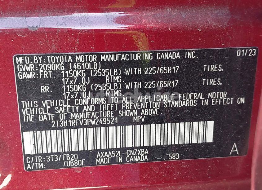 Photo 9 of 2023 Toyota Rav4 LE (VIN 2T3H1RFV3PW249521)