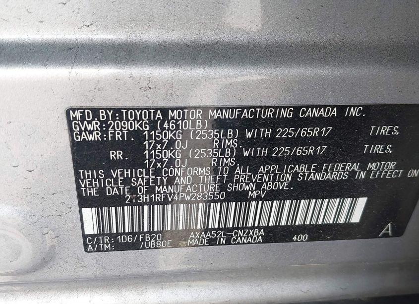 Photo 9 of 2023 Toyota Rav4 LE (VIN 2T3H1RFV4PW283550)