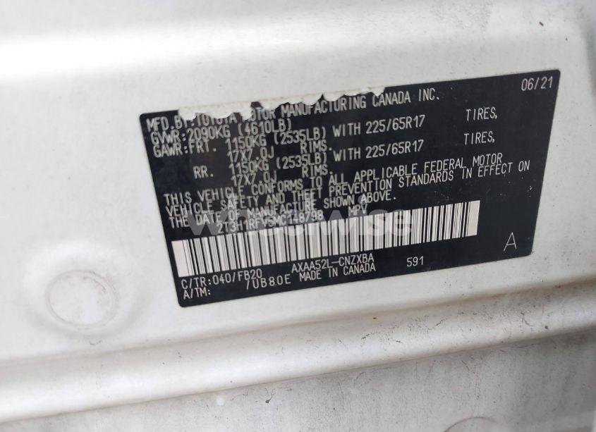 Photo 9 of 2021 Toyota Rav4 LE (VIN 2T3H1RFV5MC148798)