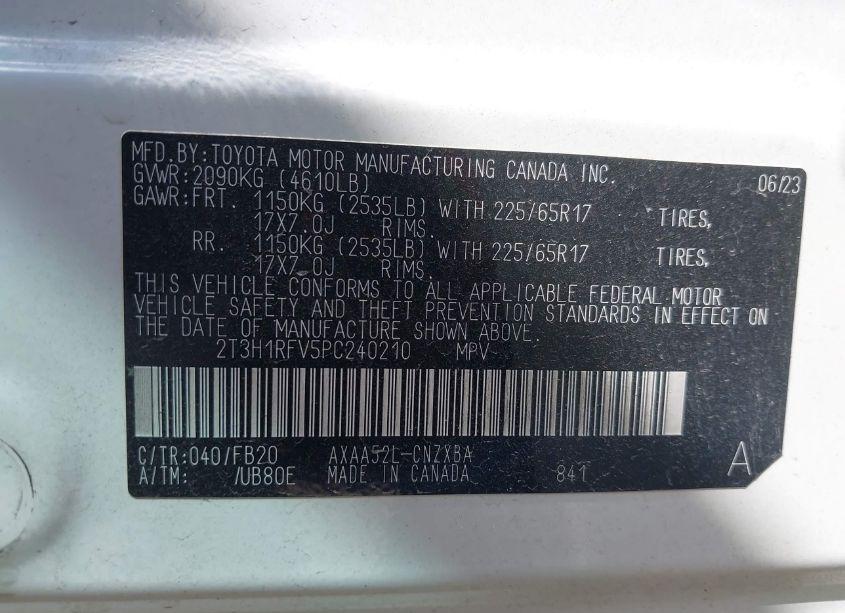 Photo 9 of 2023 Toyota Rav4 LE (VIN 2T3H1RFV5PC240210)