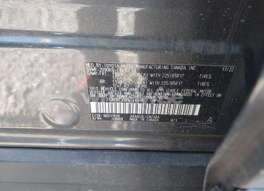 Photo 9 of 2023 Toyota Rav4 LE (VIN 2T3H1RFV5PW244496)