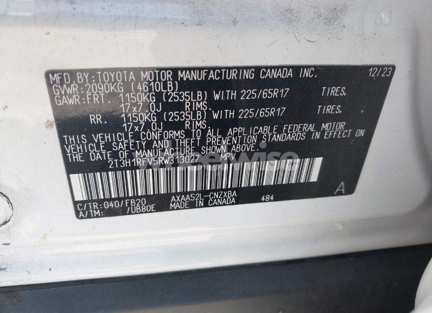 Photo 9 of 2024 Toyota Rav4 LE (VIN 2T3H1RFV5RW313027)