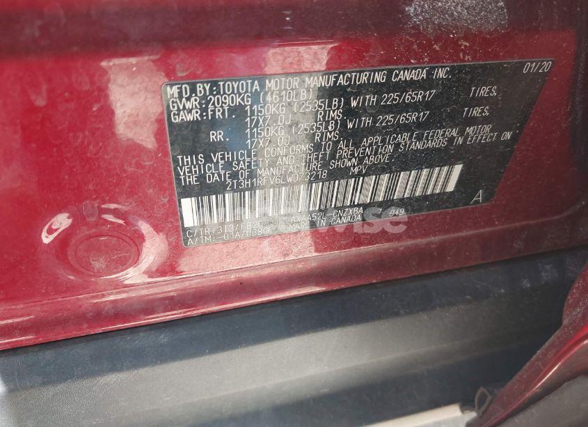 Photo 9 of 2020 Toyota Rav4 LE (VIN 2T3H1RFV6LW073218)