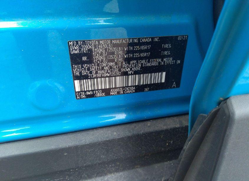 Photo 9 of 2021 Toyota Rav4 LE (VIN 2T3H1RFV6MW135282)