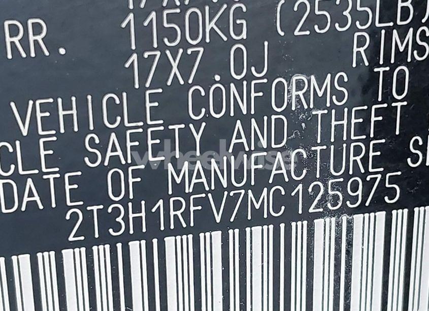 Photo 9 of 2021 Toyota Rav4 LE (VIN 2T3H1RFV7MC125975)