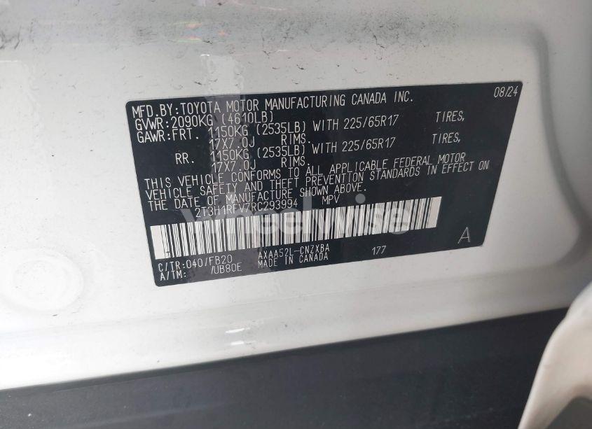 Photo 9 of 2024 Toyota Rav4 LE (VIN 2T3H1RFV7RC293994)