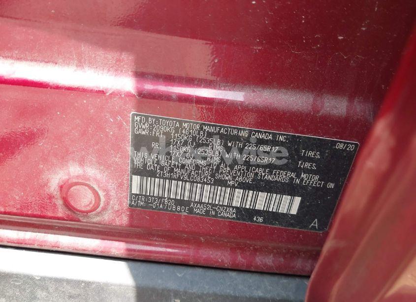 Photo 9 of 2020 Toyota Rav4 LE (VIN 2T3H1RFV9LC083453)