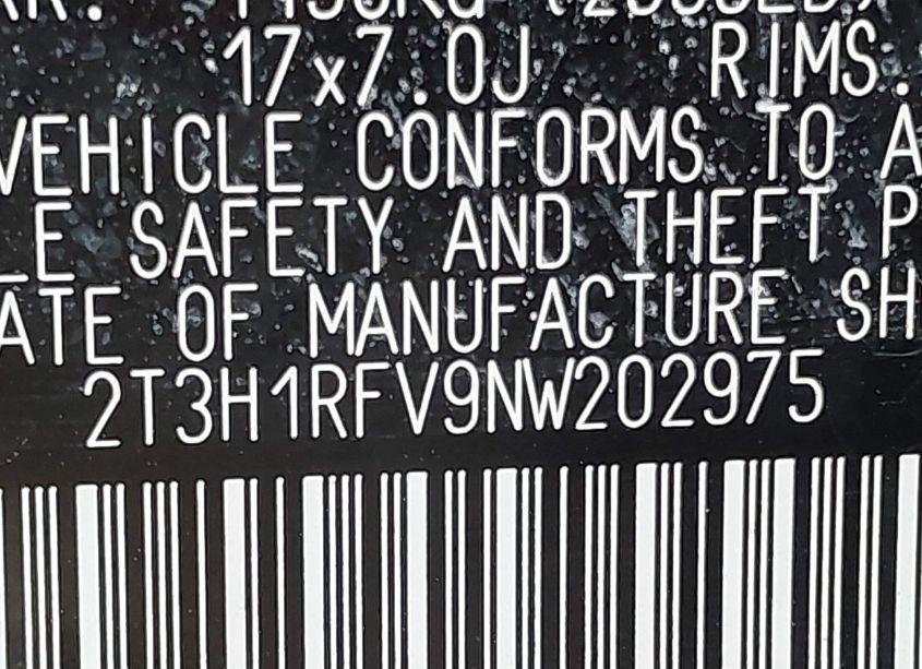 Photo 9 of 2022 Toyota Rav4 LE (VIN 2T3H1RFV9NW202975)