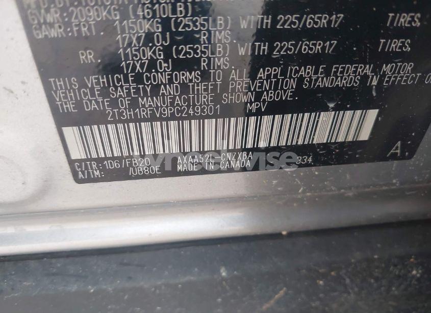 Photo 9 of 2023 Toyota Rav4 LE (VIN 2T3H1RFV9PC249301)