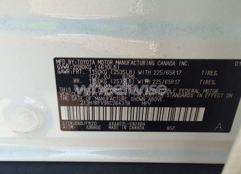 Photo 9 of 2024 Toyota Rav4 LE (VIN 2T3H1RFV9RC264318)